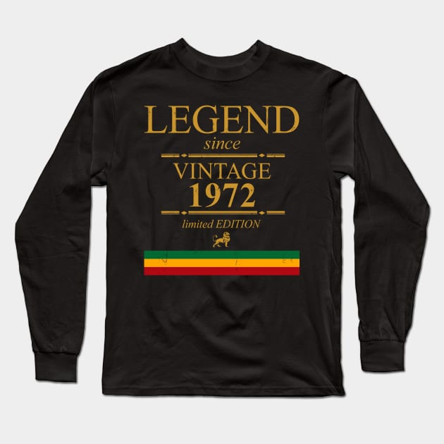 Legend Singe Vintage 1972 Long Sleeve T-Shirt by marieltoigo